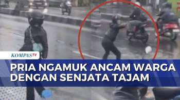 Pria Ngamuk Ancam Warga Makassar Dengan Senjata Tajam Ditangkap Polisi | BERUT