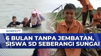 Jembatan Putus 6 Bulan, Siswa SD Terpaksa Seberangi Sungai Untuk Ujian | SAPA SIANG