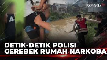 Dramatis! Detik-Detik Rumah Narkoba Digerebek Polisi, Pelaku Panik Terjun ke Sungai | BERUT