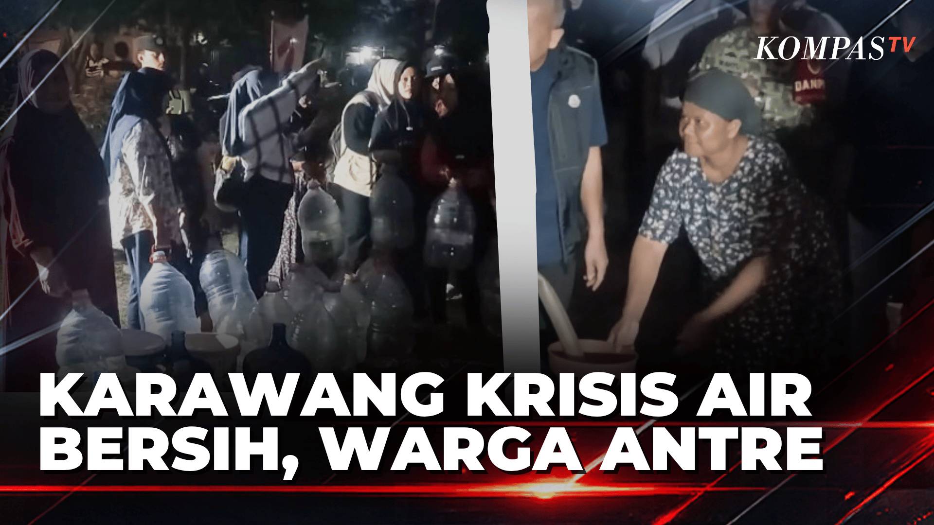 Karawang Krisis Air Bersih, Warga Antre hingga Malam Saat Kemarau Memasuki Bulan Kelima | BERUT