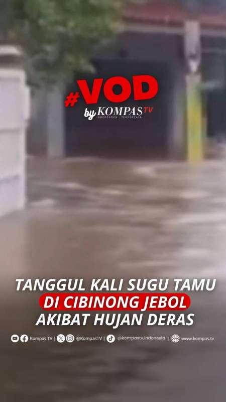 Tanggul jebol di Cibinong, bogor