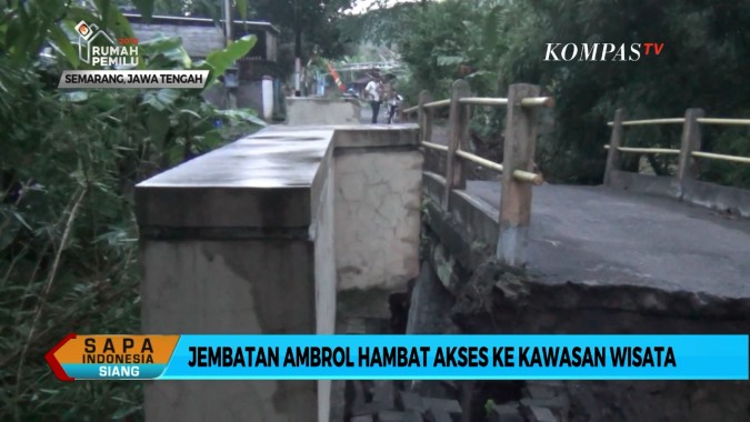 Jembatan Ambrol Hambat Akses ke Kawasan Wisata Pasar Jaten Kampung Jawi