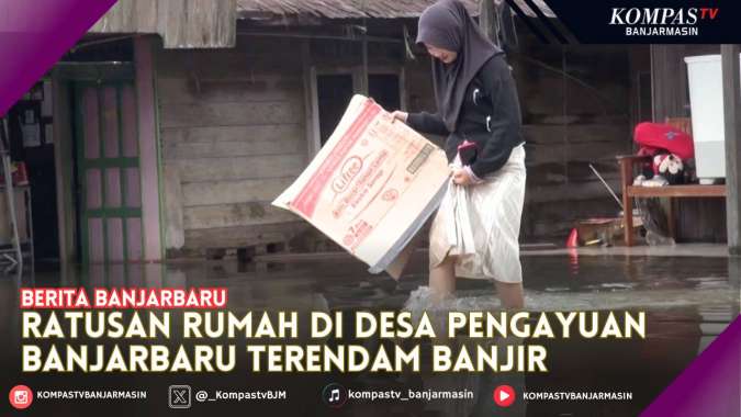 Hunian di Pengayuan Lianganggang Banjarbaru terendam, pilih ngungsi ke bangunan berdinding terpal