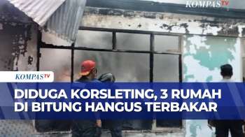 3 Rumah Warga Di Bitung Hangus Terbakar, Diduga Akibat Korsleting Listrik