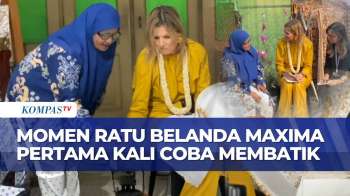 Ratu Belanda Maxima Pertama Kali Coba Membatik Saat Kunjungi Solo Dan Sragen | JMP