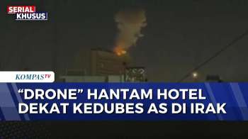 Drone Iran Sasar Hotel Dekat Kedubes AS di Irak | KOMPAS MALAM