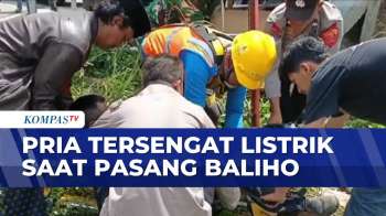 Pria Di Garut Tersengat Listrik Saat Pasang Baliho | INDONESIA UPDATE