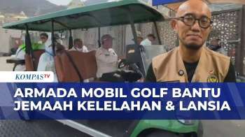 Mobil Golf Listrik Disiagakan Untuk Jemaah Lansia Dan Sakit Di Mina | JMP