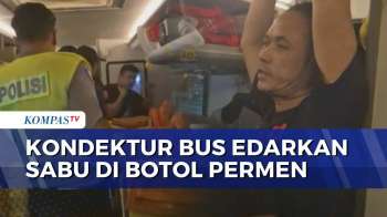Polisi Tangkap Kondektur Bus di Tol Banyumanik, Sembunyikan Sabu dalam Botol Permen | BORGOL