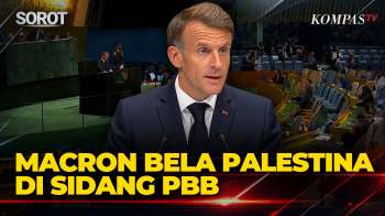 Presiden Prancis Macron Berapi-api Bela Palestina Di Sidang Umum PBB