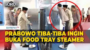 Aksi Kapolri & Anggota Saat Presiden Prabowo Tiba-tiba Ingin Buka Food Tray Steamer