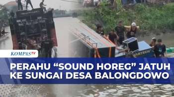 Perahu Oleng Angku Sound Horeg, Penumpang Jatuh ke Sungai saat Tradisi Nyadran di Sidoarjo