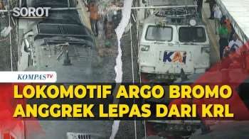 Detik-Detik Lokomotif Kereta Argo Bromo Anggrek Lepas Dari KRL