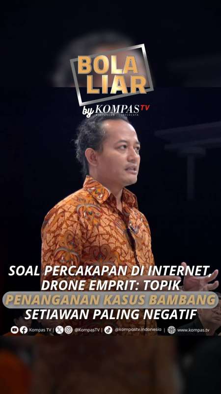 DRONE EMPRIT: TOPIK PENANGANAN KASUS BAMBANG SETIAWAN PALING NEGATIF