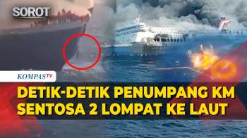 Detik-Detik Penumpang KMP Mutiara Sentosa 2 Lompat ke Laut Saat Kapal Terbakar