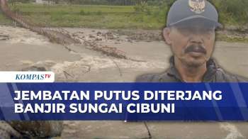 Jembatan Gantung Sepanjang 90 Meter Di Cianjur Putus Diterjang Banjir, Akses 3 Desa Lumpuh!
