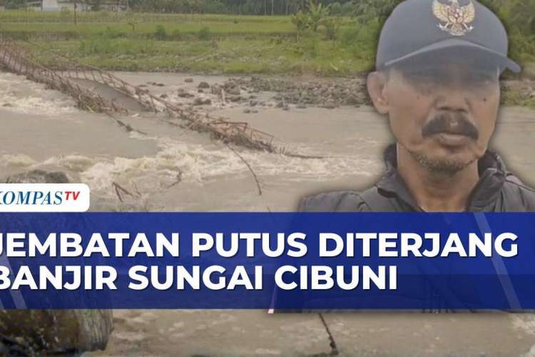 Video: Jembatan Gantung Sepanjang 90 Meter di Cianjur Putus Diterjang ...