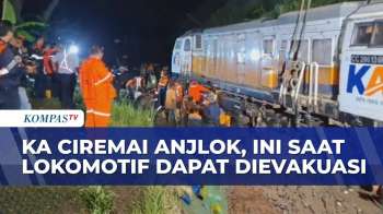 Detik-Detik Evakuasi Lokomotif KA Ciremai Di Bandung Barat Berhasil, Butuh Waktu Lebih Dari 8 Jam