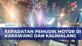 Begini Kepadatan Pemudik Motor Di Arteri Karawang Dan Jalur Kalimalang Pada Minggu (15/3/2026)
