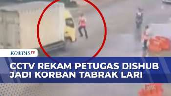 Rekaman CCTV Petugas Dishub Jambi Ditabrak Truk Boks, Sopir Kabur Usai Tembus Jembatan Timbang