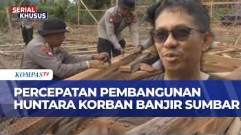 Brimob Sumbar Percepat Pembangunan Huntara Korban Banjir Padang, Progres Capai 40 Persen