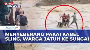 Bertaruh Nyawa Di Jembatan Darurat, Petani Aceh Tengah Jatuh Terpeleset Dari Kabel Sling