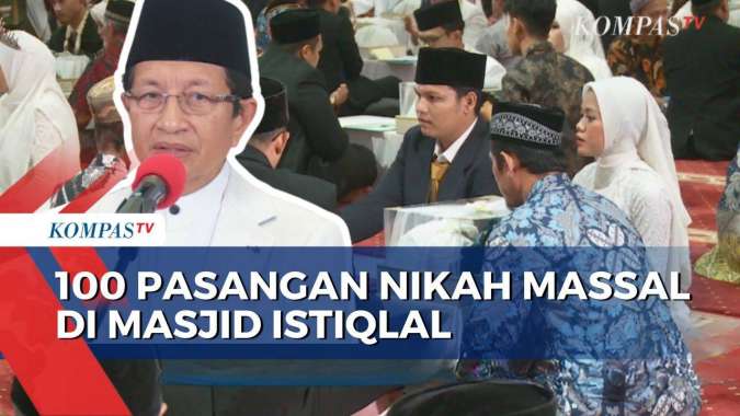 100 Pasangan Nikah Massal di Istiqlal, Kemenag Fasilitasi Mahar Hingga ...