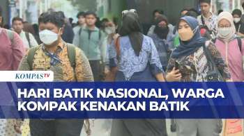 Peringati Hari Batik Nasional, Warga Jakarta Kompak Kenakan Batik | KOMPAS SIANG
