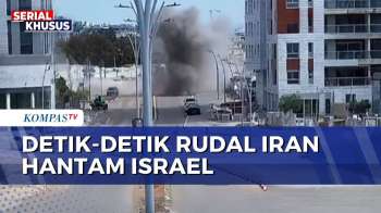 Detik-Detik Rudal Iran Gempur Tel Aviv, Sirene Serangan Udara Bergema | KOMPAS MALAM