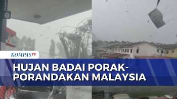 Detik-Detik Hujan Deras Disertai Badai Angin Porak-porandakan Malaysia | BERUT