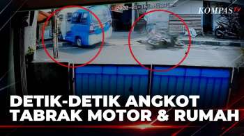 Sopir Kurang Fokus Saat Mengemudi, Angkot Tabrak Pemotor Hingga Rumah Warga | KOMPAS PETANG