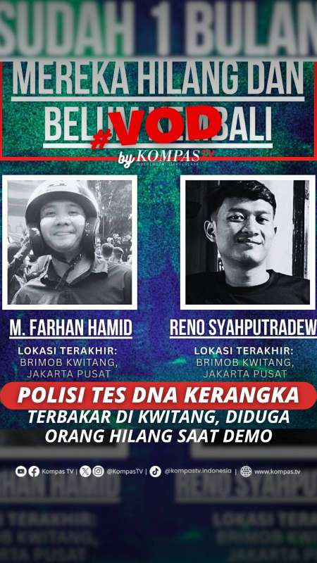 Polisi Tes DNA Dua Kerangka Terbakar Di Kwitang, Diduga Terkait Orang Hilang Saat Demo