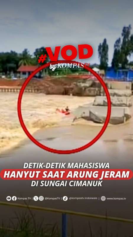 DETIK-DETIK MAHASISWA HANYUT SAAT ARUNG JERAM DI SUNGAI CIMANUK
