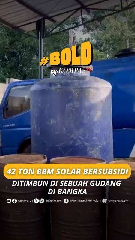 42 TON BBM SOLAR BERSUBSIDI DITIMBUN DI SEBUAH GUDANG DI BANGKA