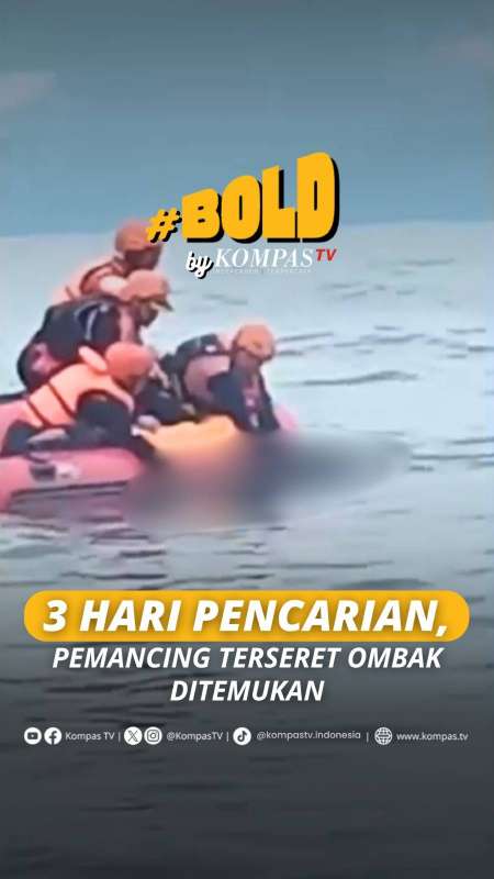 3 HARI PENCARIAN, PEMANCING YANG TERSERET OMBAK DITEMUKAN