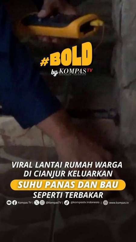 VIRAL LANTAI RUMAH WARGA DI CIANJUR KELUARKAN SUHU PANAS DAN BAU SEPERTI TERBAKAR