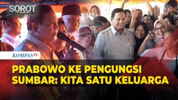 Prabowo ke Pengungsi Sumbar: Kita Tak Akan Biarkan Saudara Sendiri