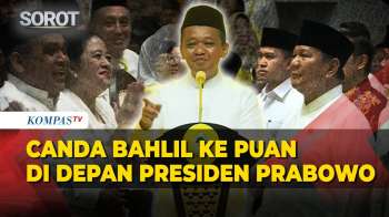 Canda Bahlil Ke Puan Maharani Di Depan Presiden Prabowo Saat Sambutan HUT Ke-61 Partai Golkar