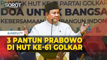 Prabowo Tutup Pidato Di HUT Golkar Pakai Pantun: Selamat Ulang Tahun Almamater Saya