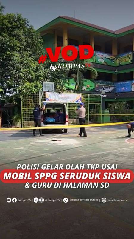 POLISI GELAR OLAH TKP USAI MOBIL SPPG SERUDUK SISWA DAN GURU