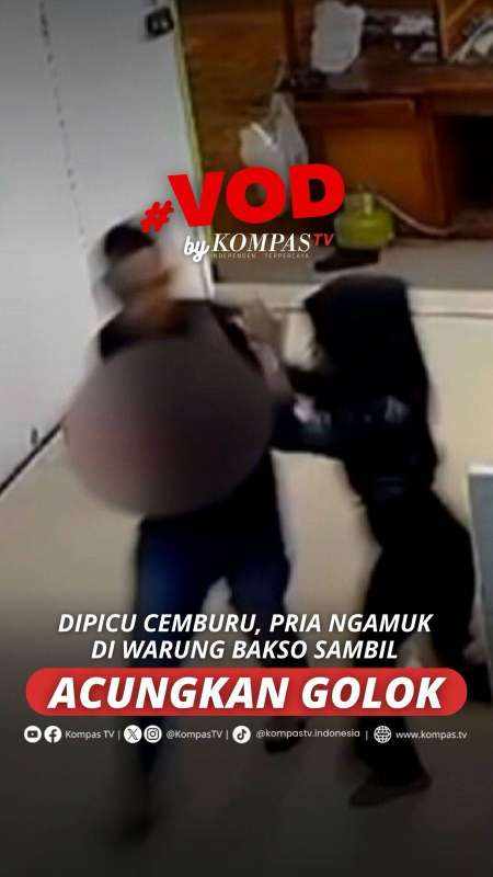 DIPICU CEMBURU, PRIA NGAMUK DI WARUNG BAKSO SAMBIL ACUNGKAN GOLOK