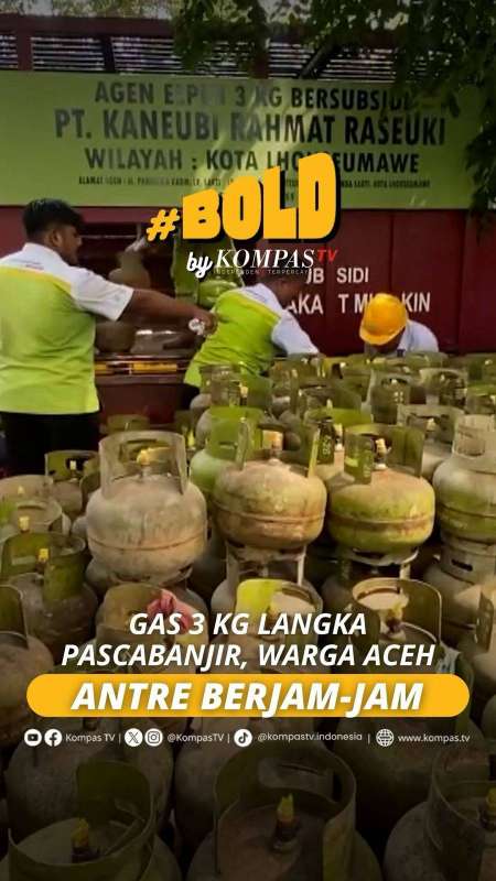 GAS 3 KG LANGKA PASCABANJIR, WARGA ACEH ANTRE BERJAM-JAM