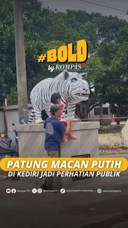 PATUNG MACAN PUTIH DI KEDIRI JADI PERHATIAN PUBLIK