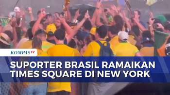 Demam Piala Dunia 2026, Suporter Brasil Berpesta di Times Square New York! | KOMPAS MALAM