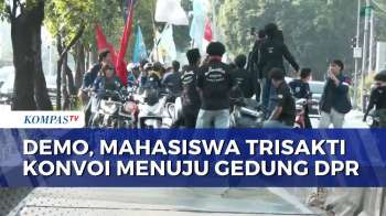Demo! Mahasiswa Trisakti Mulai Bergerak, Konvoi Menuju Gedung DPR RI