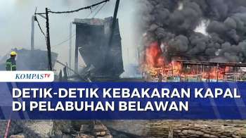 Detik-Detik Api Hanguskan 6 Kapal Ikan di Pelabuhan Belawan Medan | SAPA MALAM