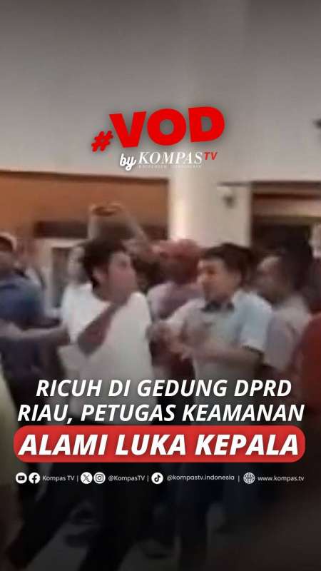 RICUH DI GEDUNG DPRD RIAU, PETUGAS KEAMANAN ALAMI LUKA KEPALA