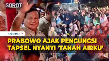 Sambut Tahun Baru 2026, Prabowo-Para Menteri Nyanyi Lagu 'Tanah Airku' Bersama Pengungsi Di Tapsel