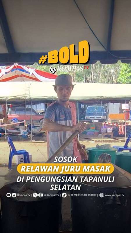 SOSOK RELAWAN JURU MASAK DI PENGUNGSIAN TAPANULI SELATAN