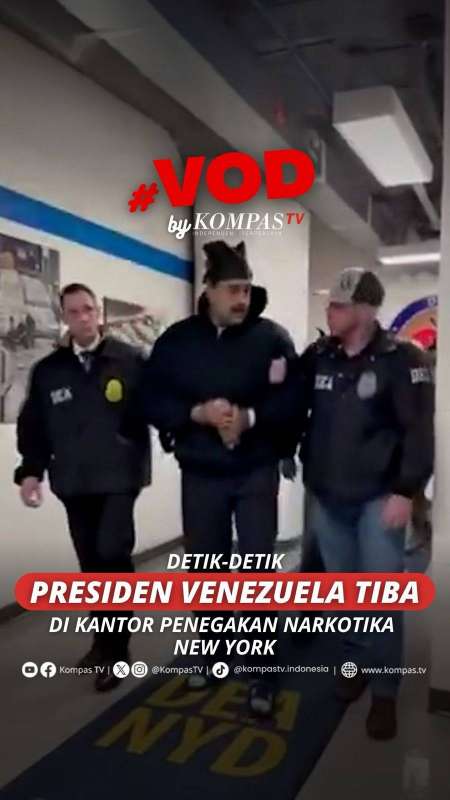DETIK-DETIK PRESIDEN VENEZUELA TIBA DI KANTOR PENEGAKAN NARKOTIKA NEW YORK